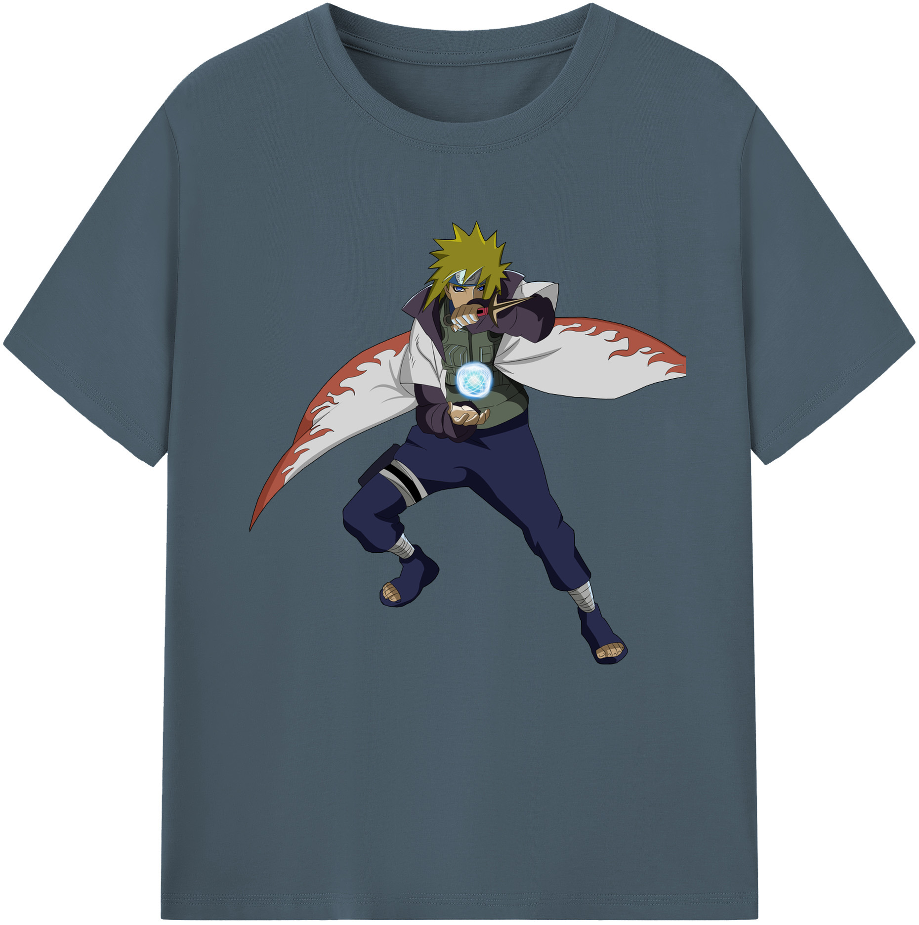 （画像用） NARUTO -ナルト- 波風 ミナト Namikaze Minato 綿100％半袖Tシャツ（フロントプリント）